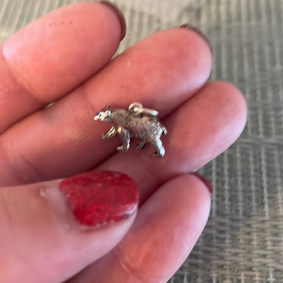 Silver Bear Necklace Charm - Picture 6 of 12